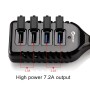 XPower G4 Universal Car 4 USB Ports Quick Charger DC12-24V 7.2A, Cable Length: 1.5m
