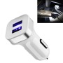 XPower G5 Universal Car Dual USB Quick Charger 2 USB Ports Charger DC12-24V 3.6A(White)