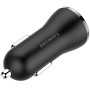 YAOMAISI Y-01 5V 3A Output QC3.0 + Type-C Dual Ports Smart Car Charger, For iPad, iPhone, Galaxy, Huawei, Xiaomi, LG, HTC and Other Smart Phones, Rechargeable Devices(Black)