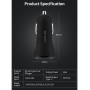 YAOMAISI Y-01 5V 3A Output QC3.0 + Type-C Dual Ports Smart Car Charger, For iPad, iPhone, Galaxy, Huawei, Xiaomi, LG, HTC and Other Smart Phones, Rechargeable Devices(Black)