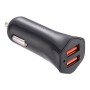 YAOMAISI Y-02 5V 4.8A Output Dual USB Ports Smart Car Charger, For iPad, iPhone, Galaxy, Huawei, Xiaomi, LG, HTC and Other Smart Phones, Rechargeable Devices(Black)