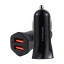 YAOMAISI Y-02 5V 4.8A Output Dual USB Ports Smart Car Charger, For iPad, iPhone, Galaxy, Huawei, Xiaomi, LG, HTC and Other Smart Phones, Rechargeable Devices(Black)