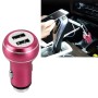 DC 12-24V Digital Charger Intelligent Matching Current Intelligent Charge Dual USB Car Charger(Magenta)