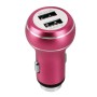 DC 12-24V Digital Charger Intelligent Matching Current Intelligent Charge Dual USB Car Charger(Magenta)