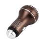 DC 12-24V Digital Charger Intelligent Matching Current Intelligent Charge Dual USB Car Charger(Brown)