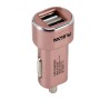 DC 12-24V Digital Charger Intelligent Matching Current Intelligent Charge Dual USB Car Charger(Pink)