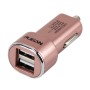 DC 12-24V Digital Charger Intelligent Matching Current Intelligent Charge Dual USB Car Charger(Pink)