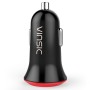 Vinsic VSCC205 High Speed Car Charger with USB-C / Type-C Female Output and Standard USB Output with LED Indicator Light, For iPhone, Galaxy, Sony, Lenovo, HTC, Huawei, and other Smartphones