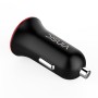 Vinsic VSCC205 High Speed Car Charger with USB-C / Type-C Female Output and Standard USB Output with LED Indicator Light, For iPhone, Galaxy, Sony, Lenovo, HTC, Huawei, and other Smartphones