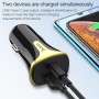 hoco Z31A 18W 3.4A Portable PD + QC3.0 Car Charger with 8 Pin Charging Cable (Black)