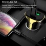 hoco Z31A 18W 3.4A Portable PD + QC3.0 Car Charger with 8 Pin Charging Cable (Black)