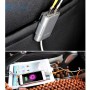 HSC-600D 3USB 7.2AMP DC 5V 2.4A and 4.8A 3-Port Passenger Car Charger Mounted Before and After Charging with Voltage, Cable Length: 1.8m