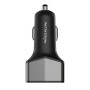 Nillkin 5V 3.4a / 5V 3a Dual USB + USB-C / Type-C Три порта Smart Car Зарядное устройство с светодиодным индикатором (черный)