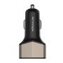 Nillkin 5V 3.4a / 5V 3a Dual USB + USB-C / Type-C Три порта Smart Car Зарядное устройство со светодиодным индикатором (золото)