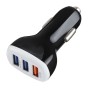 LZ-429 QC3.0 2.4A Three USB-порты Smart Quick Car Charger (Black)