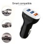 LZ-429 QC3.0 2.4A Three USB-порты Smart Quick Car Charger (Black)