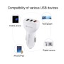 LZ-429 QC3.0 2.4A Three USB-порты Smart Quick Car Charger (White)