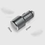 CYKE C11 30W QC 3.0 2.4A Dual USB Aluminum Alloy Car Charger(Grey)