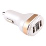 2.4A Output Dual USB Smart Car Charger with LED Display (White)