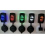 Car Motorcycle Dual USB Port Charge with Dustproof Cover and LED Light(Random Color Delivery)