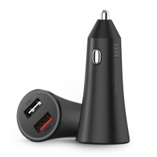 Оригинальная Xiaomi CC06ZM Двойное USB -порты Car Charger быстро зарядка со светодиодным светом