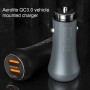 WK WP-C23 Aerolite QC3.0 Dual USB Car Charger (Black)