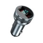 KUULAA KL-O119 36W QC3.0 Dual USB Interface Aluminum Alloy Car Charger with Digital Display