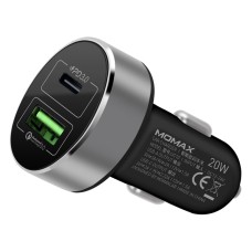 MOMAX UC10D PD+QC 3.0 Car Charger(Black)