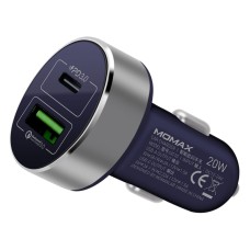 MOMAX UC10B PD+QC 3.0 Car Charger(Blue)