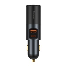 Baseus Share U+C 120W вместе быстро зарядка зарядное устройство с зажигательным портом зажигалки (серый) (серый)