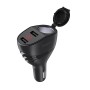 HOCO Z34 3.1A Dual USB Interface Thunder Smart Car Charger with Digital Display & Cigarette Lighter(Black)