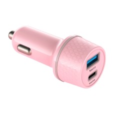 ACC-189 PD 20W + QC3.0 42.5W Dual Ports Fast Charging Car Charger (Pink)
