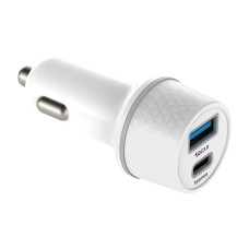 ACC-189 PD 20W + QC3.0 42.5W Dual Ports Fast Charging Car Charger (White)