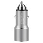 ACC-198 PD 20W + QC3.0 38W Dual Ports Metal Car Charger (Grey)