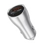 ACC-228 PD 20W + QC3.0 38W Dual Ports Metal Car Charger (Silver)