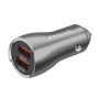 ACC-228 QC4.0 + QC4.0 45W Dual USB Metal Car Charger (Grey)