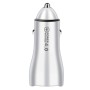 ACC-228 QC4.0 + QC4.0 45W Dual USB Metal Car Charger (Silver)