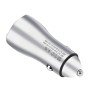 ACC-228 QC4.0 + QC4.0 45W Dual USB Metal Car Charger (Silver)