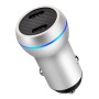 ACC-580 PD 40W Dual Type-C / USB-C Ports Fast Charging Car Charger(Silver)