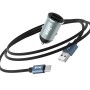 IVON CC37 15W 3.1A Двойное USB Mini Car Charger + 1M USB до USB-C / TYP