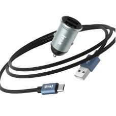 IVON CC37 15W 3.1A Двойное USB Mini Car Charger + 1M USB -MICRO USB Fast Charge Cable Data Cable