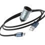 IVON CC37 15W 3.1A Dual USB Mini Car Charger + 1m USB to Micro USB Fast Charge Data Cable Set