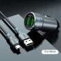 IVON CC38 2.4A Двойное USB -автомобильное зарядное устройство + 1M USB -MICRO USB FAST Зарядка Набор кабелей данных