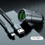 IVON CC38 2.4A Двойное USB-автомобильное зарядное устройство + 1M USB-USB-C / TYPE-C Кабель быстрого зарядки