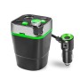 Cup Holder Car Charger Car Bluetooth MP3 Support Bluetooth / TF Card / U Disk / FM (Green)