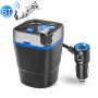 Cup Holder Car Charger Car Bluetooth MP3 Support Bluetooth / TF Card / U Disk / FM (Blue)