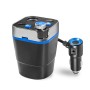 Cup Holder Car Charger Car Bluetooth MP3 Support Bluetooth / TF Card / U Disk / FM (Blue)