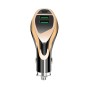 WLX-K1 QC3.0 Dual USB + Type-C Triple Car Charger (Gold)