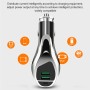 WLX-K1 QC3.0 Dual USB + Type-C Triple Car Charger (Gold)