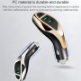 WLX-K1 QC3.0 Dual USB + Type-C Triple Car Charger (Gold)